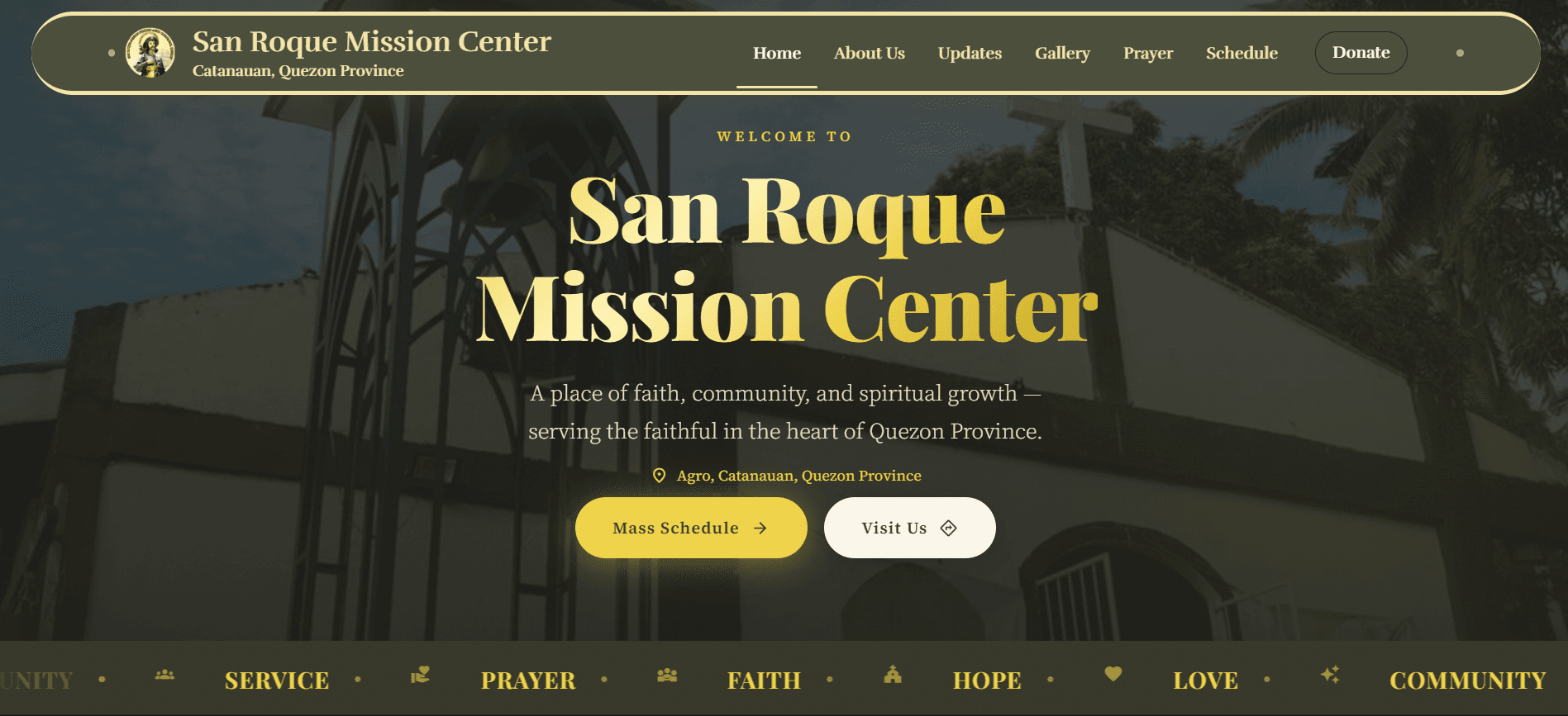 St. Michael The Archangel Mission Center — website screenshot