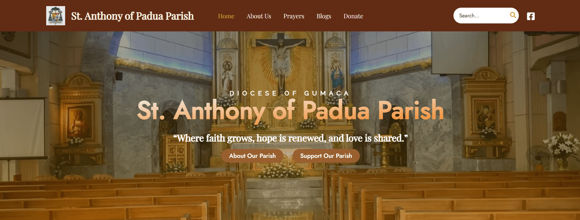 St. Michael The Archangel Mission Center — website screenshot