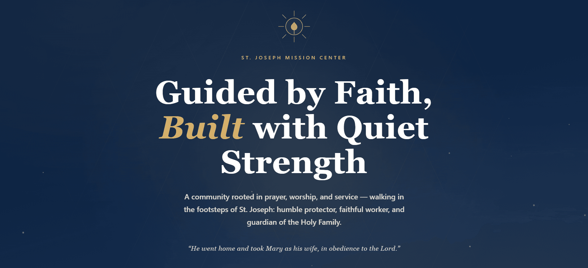 St. Michael The Archangel Mission Center — website screenshot