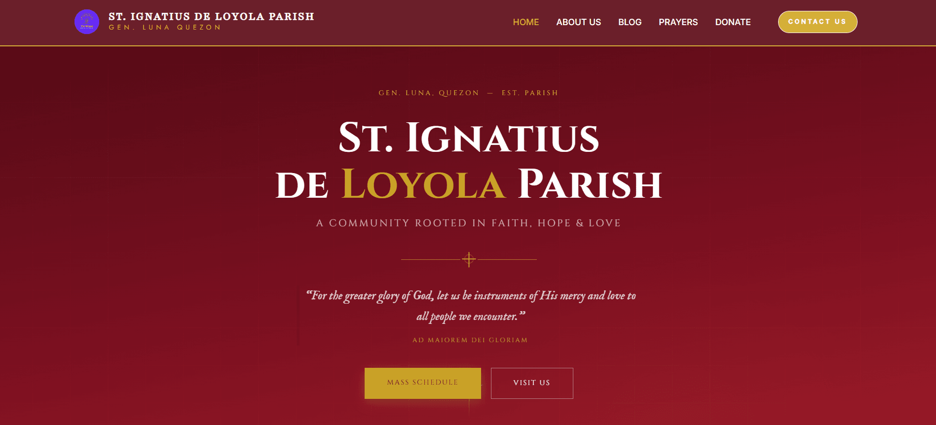 St. Michael The Archangel Mission Center — website screenshot