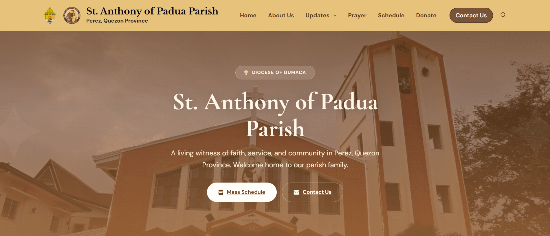 St. Michael The Archangel Mission Center — website screenshot