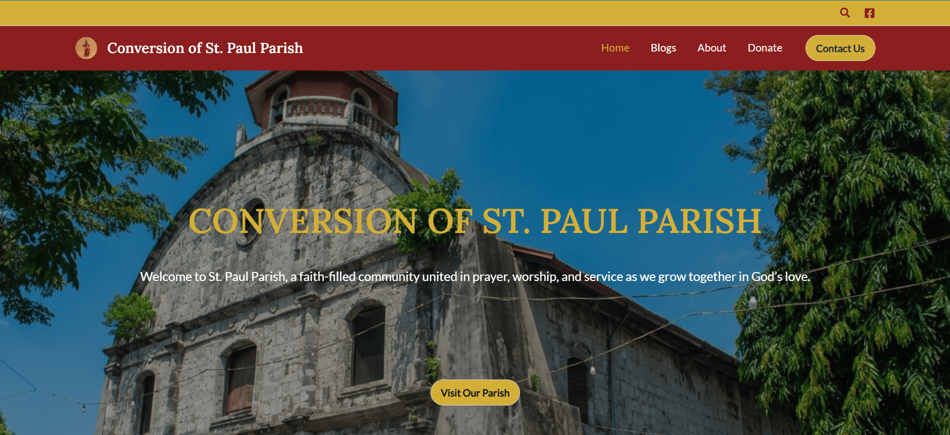 St. Michael The Archangel Mission Center — website screenshot