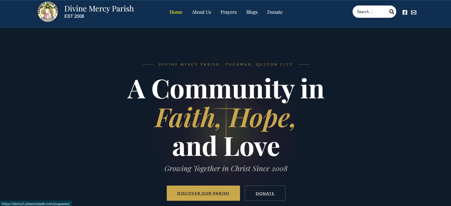 St. Michael The Archangel Mission Center — website screenshot