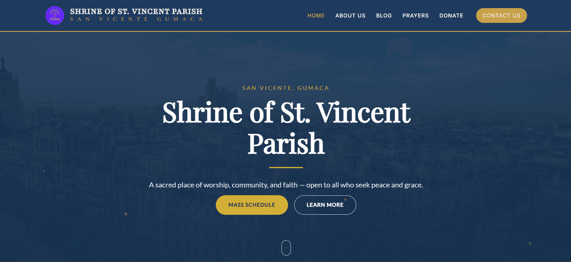 St. Michael The Archangel Mission Center — website screenshot