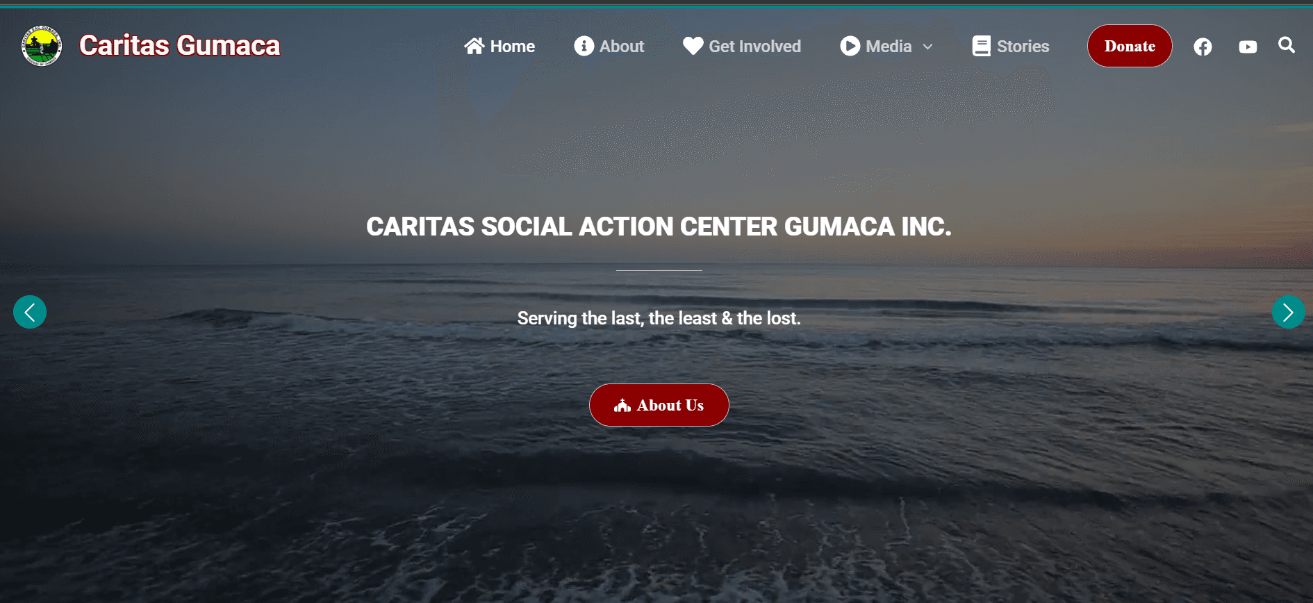 Caritas Gumaca — website screenshot